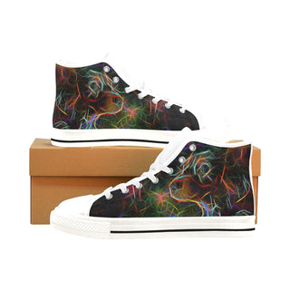 Dachshund Glow Design 2 White Men’s Classic High Top Canvas Shoes /Large Size - TeeAmazing