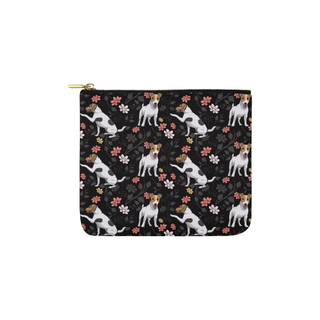 Jack Russell Terrier Flower Carry-All Pouch 6''x5'' - TeeAmazing