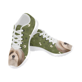 Lhasa Apso Dog White Sneakers for Men - TeeAmazing