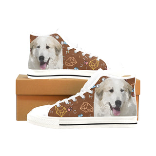Great Pyrenees Dog White Men’s Classic High Top Canvas Shoes /Large Size - TeeAmazing