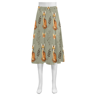 Abyssinian Mnemosyne Women's Crepe Skirt (Model D16) - TeeAmazing