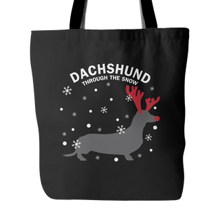 Dachshund The Snow Dog Tote Bags - Dachshund Bags - TeeAmazing