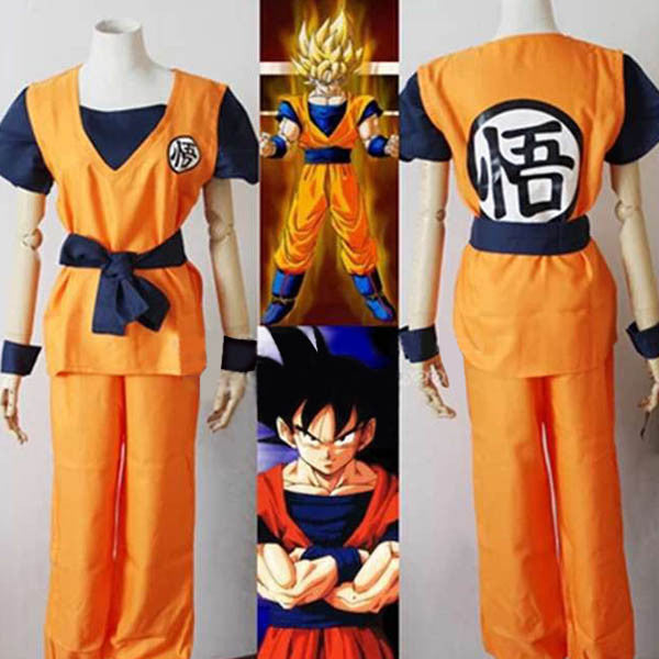 Two Style Dragon Ball Z Son Goku Kids Adult Cosplay Costume Set - TeeAmazing