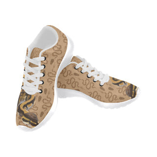 Python White Sneakers for Men - TeeAmazing