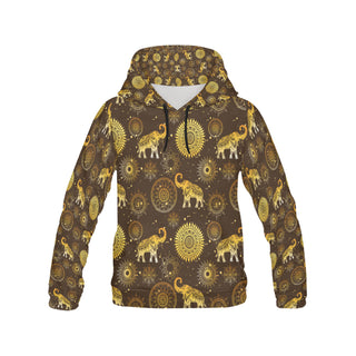 Elephant and Mandalas All Over Print Hoodie for Men - TeeAmazing
