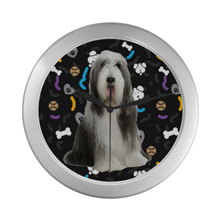 Bearded Collie Dog Silver Color Wall Clock - TeeAmazing