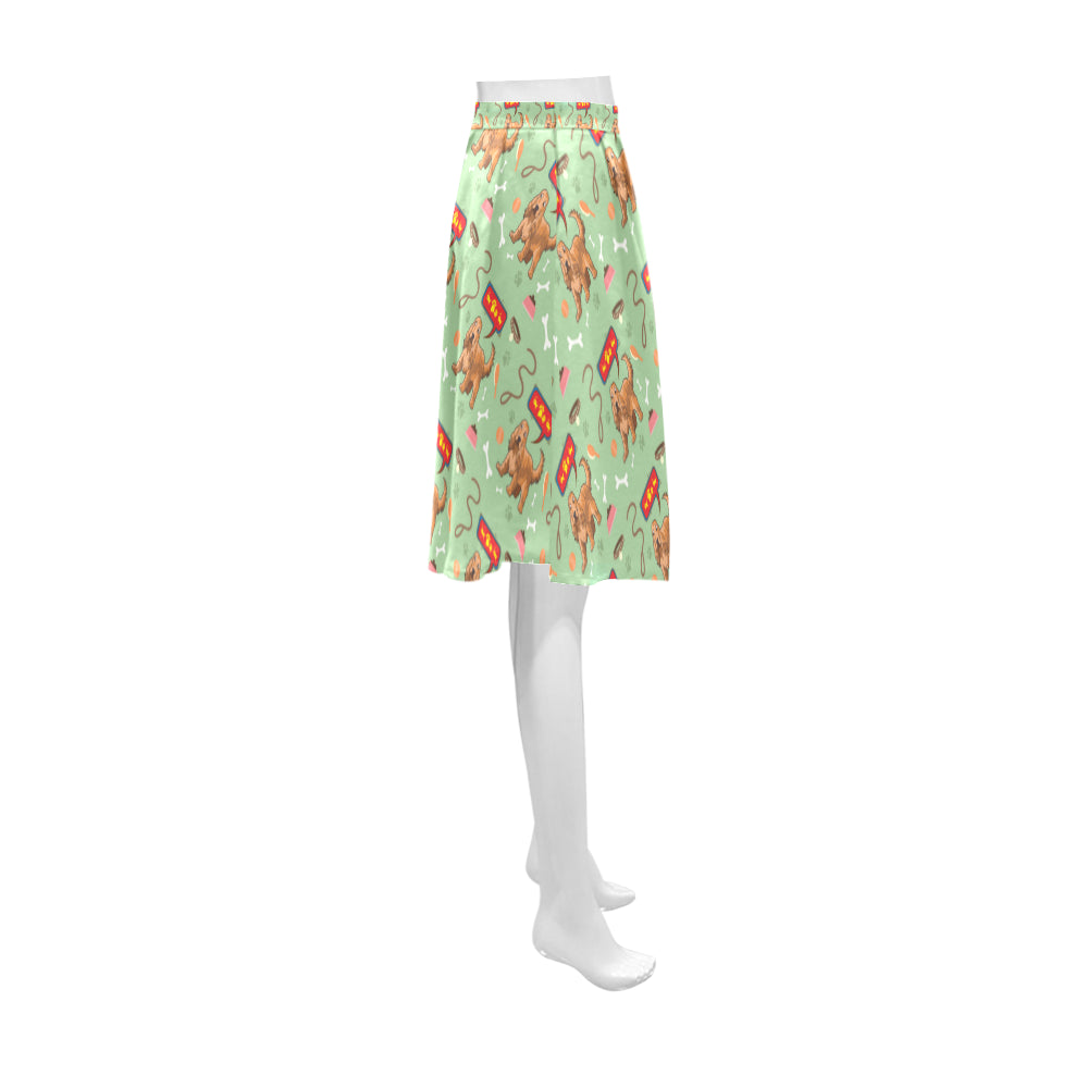 American Cocker Spaniel Pattern Athena Women's Short Skirt - TeeAmazing