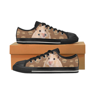 Hamster Black Men's Classic Canvas Shoes/Large Size - TeeAmazing