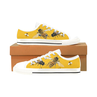 Bee Lover White Men's Classic Canvas Shoes/Large Size - TeeAmazing