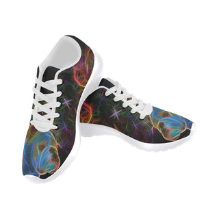 English Bulldog Glow Design 1 White Sneakers Size 13-15 for Men - TeeAmazing