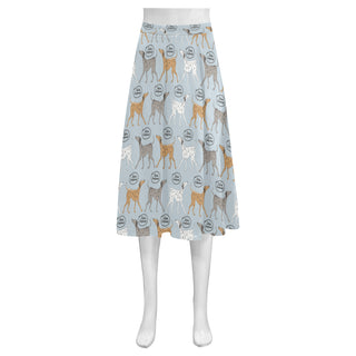 Italian Greyhound Pattern Mnemosyne Women's Crepe Skirt - TeeAmazing