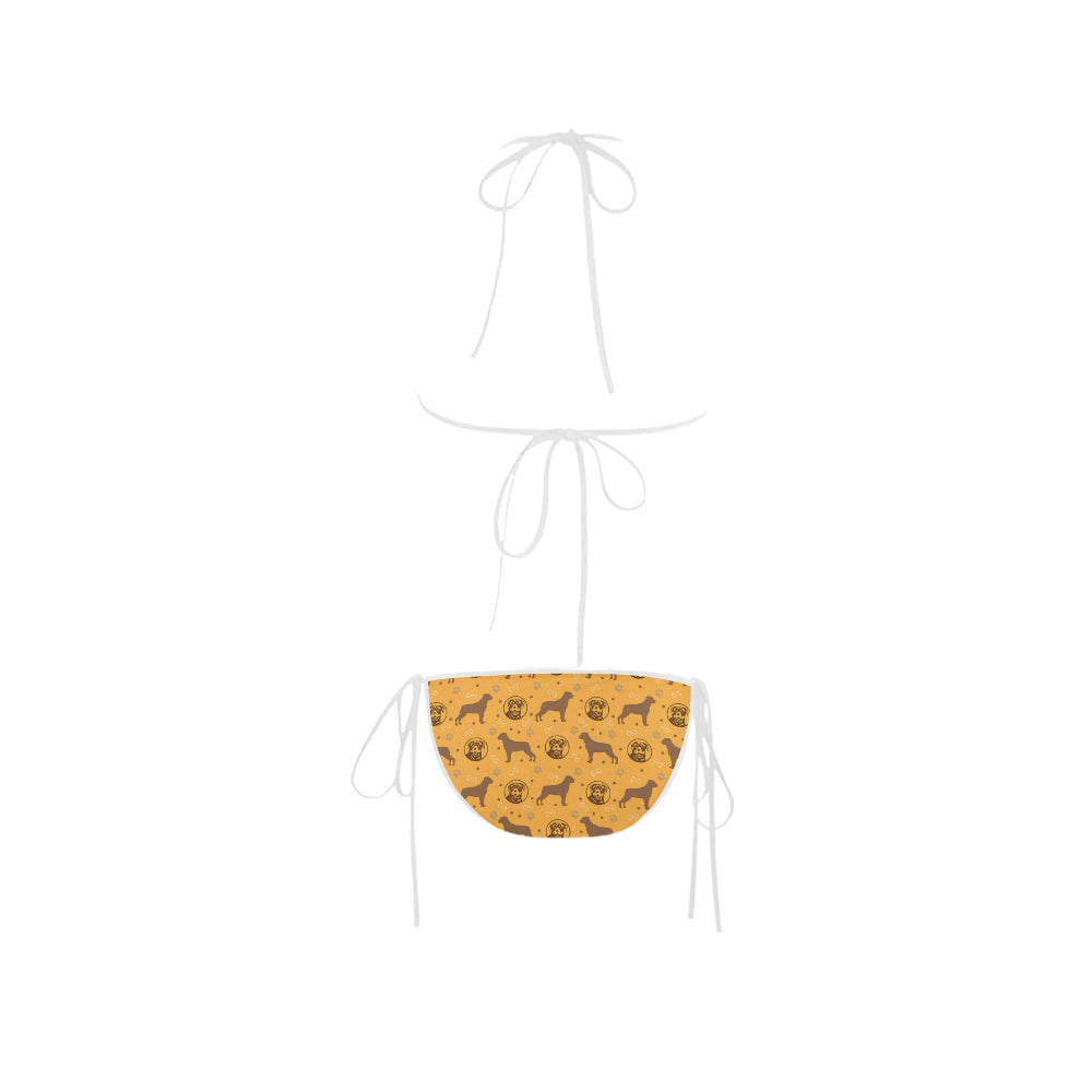 Rottweiler Pattern Custom Bikini Swimsuit - TeeAmazing