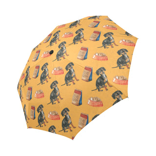 Dachshund Water Colour Pattern No.1 Auto-Foldable Umbrella - TeeAmazing