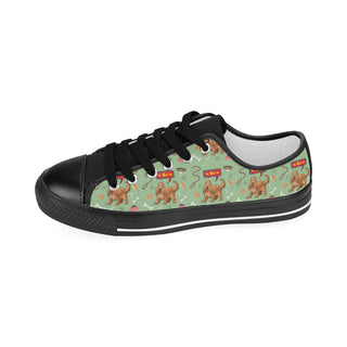 American Cocker Spaniel Pattern Black Men's Classic Canvas Shoes - TeeAmazing