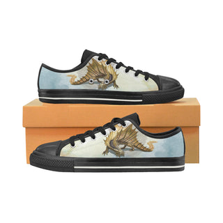 Nefermandias Black Low Top Canvas Shoes for Kid - TeeAmazing