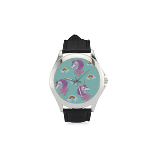 Unicorn Women's Classic Leather Strap Watch - TeeAmazing