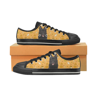 Schipperke Dog Black Men's Classic Canvas Shoes - TeeAmazing