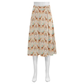 Beagle Pattern Mnemosyne Women's Crepe Skirt - TeeAmazing