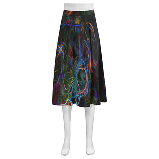 Staffordshire Bull Terrier Glow Design Mnemosyne Women's Crepe Skirt (Model D16) - TeeAmazing