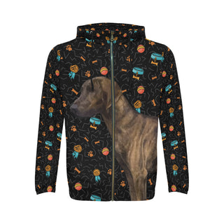 Plott Hound Dog All Over Print Full Zip Hoodie for Men - TeeAmazing