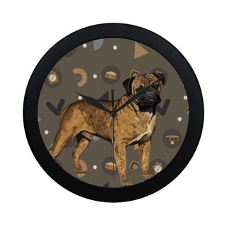 Bullmastiff Dog Black Circular Plastic Wall clock - TeeAmazing
