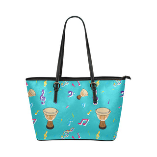 Percussion Pattern Leather Tote Bag/Small - TeeAmazing