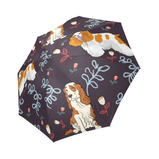 American Cocker Spaniel Flower Foldable Umbrella - TeeAmazing