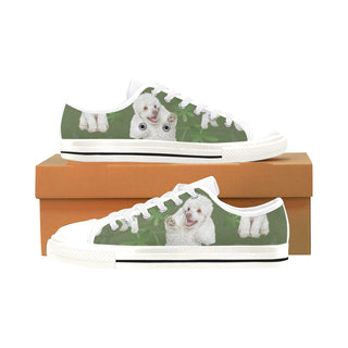 Poodle Lover White Men's Classic Canvas Shoes/Large Size - TeeAmazing