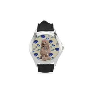 Poodle Dog Women's Classic Leather Strap Watch - TeeAmazing