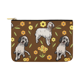 English Setter Flower Carry-All Pouch 12.5''x8.5'' - TeeAmazing