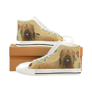 Briard Dog White Men’s Classic High Top Canvas Shoes - TeeAmazing