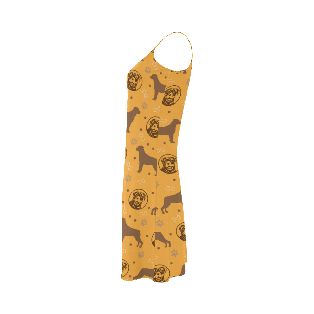 Rottweiler Pattern Alcestis Slip Dress - TeeAmazing