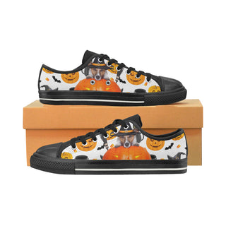 Jack Russell Halloween Black Men's Classic Canvas Shoes - TeeAmazing