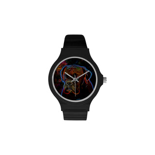 Boxer Glow Design 3 Unisex Round Plastic Watch - TeeAmazing