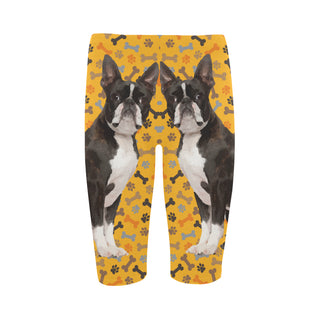 Boston Terrier Hestia Cropped Leggings (Model L03) - TeeAmazing