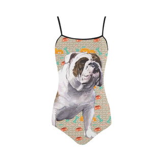 English Bulldog Strap Swimsuit - TeeAmazing