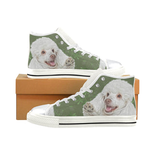 Poodle Lover White High Top Canvas Shoes for Kid - TeeAmazing