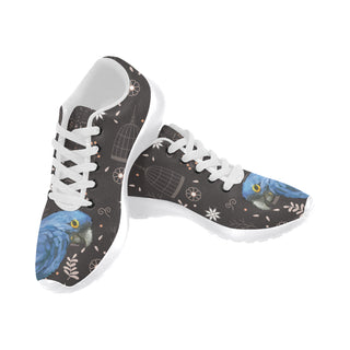 Hyacinth Macaw Parrot White Sneakers for Men - TeeAmazing