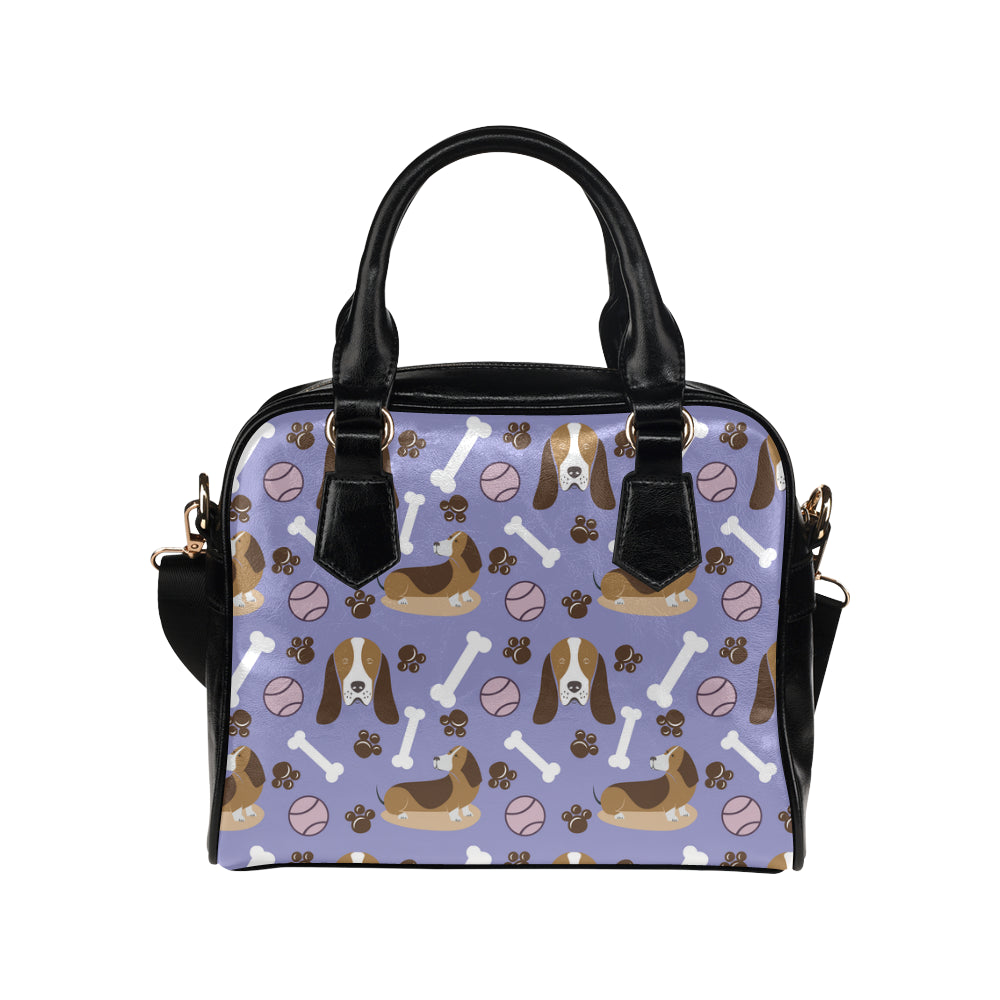 Basset Hound Pattern Shoulder Handbag - TeeAmazing