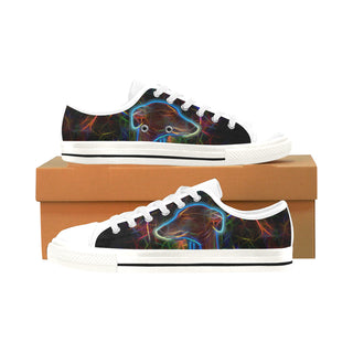 Italian Greyhound Glow Design 2 White Men's Classic Canvas Shoes/Large Size - TeeAmazing