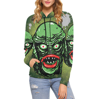 Creature on black lagoon All Over Print Hoodie for Women - TeeAmazing