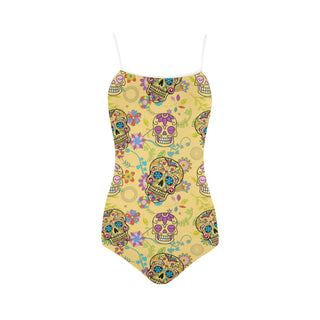 Sugar Skull Strap Swimsuit - TeeAmazing