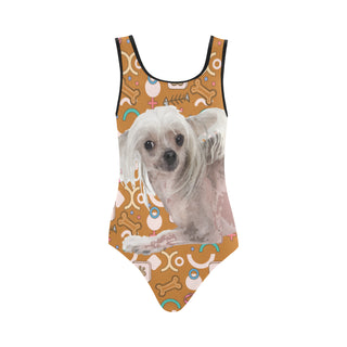 Cute Chinese Crested Vest One Piece Swimsuit - TeeAmazing