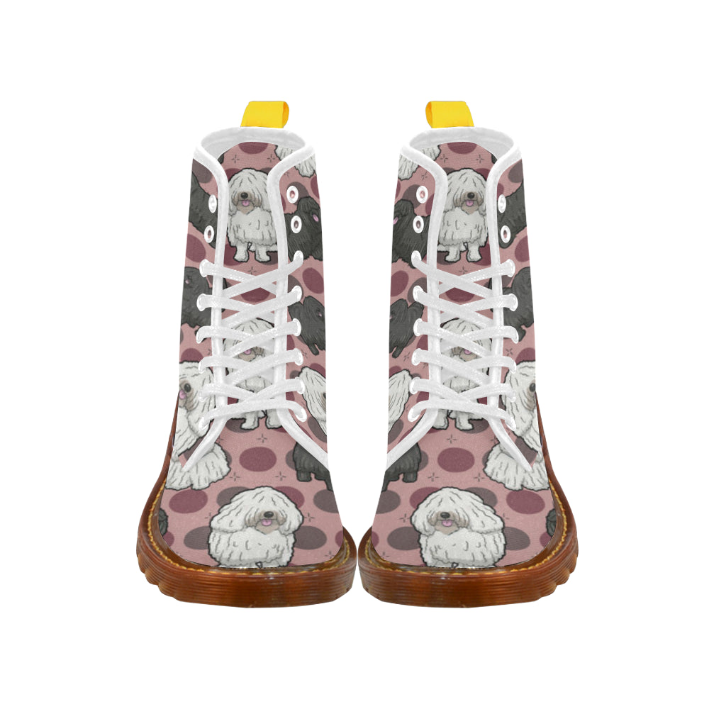 Puli Dog White Boots For Men - TeeAmazing