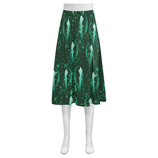 Sailor Neptune Mnemosyne Women's Crepe Skirt (Model D16) - TeeAmazing