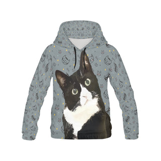 Tuxedo Cat All Over Print Hoodie for Men - TeeAmazing