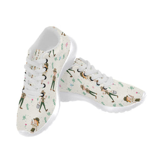 Zoo Keeper Pattern White Sneakers for Women - TeeAmazing