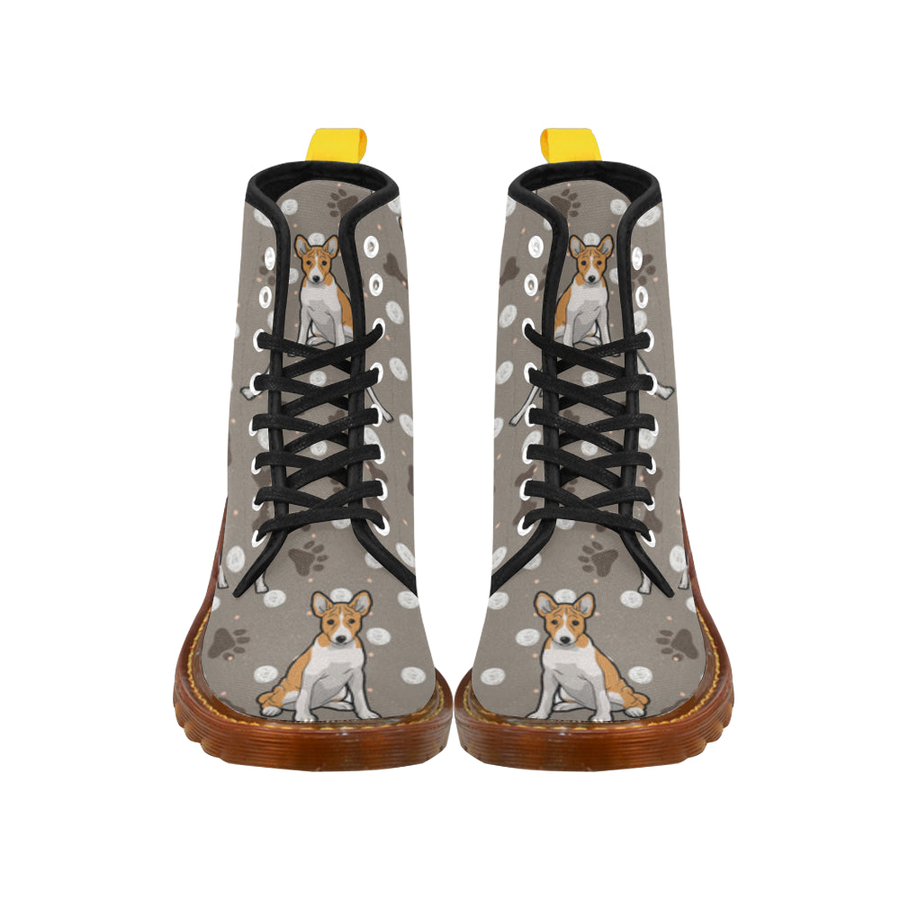 Basenji Black Boots For Men - TeeAmazing