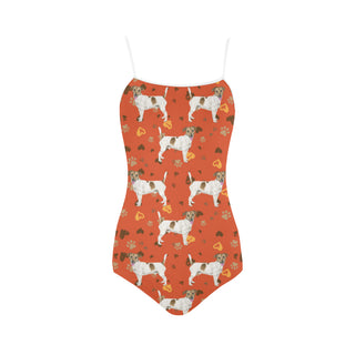 Jack Russell Terrier Water Colour Pattern No.1 Strap Swimsuit - TeeAmazing