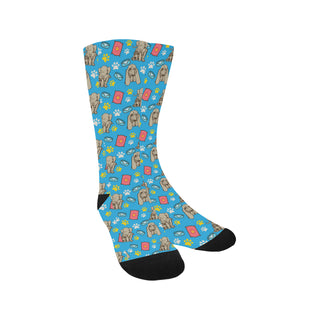 Bloodhound Pattern Trouser Socks - TeeAmazing